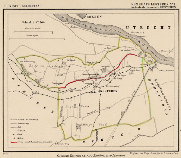 map communityplan Kesteren (Kad gem Kesteren) by Kuyper (Kuijper)