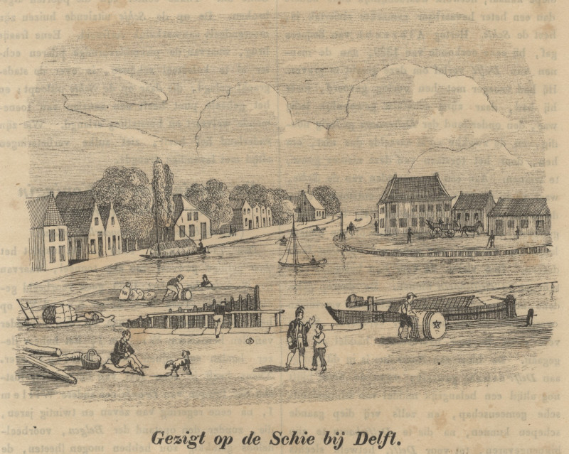 Gezigt op de Schie bij Delft by nn