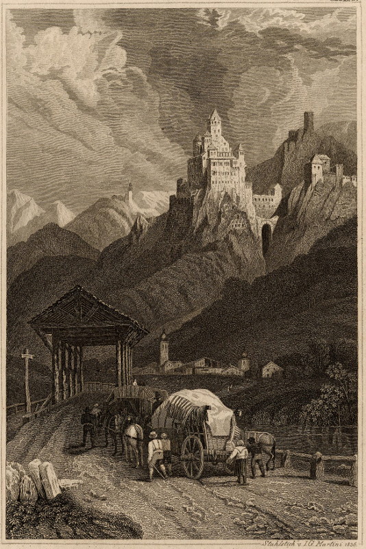 view Bergveste Trostberg in Tyrol by I.G. Martini