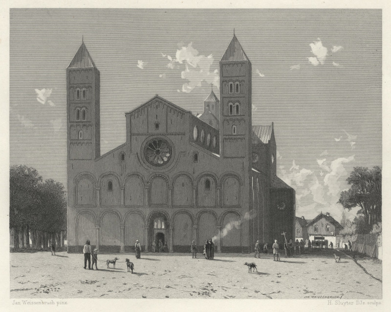 Sint Mariakerk in Utrecht by H. Sluyter naar Jan Weissenbruch