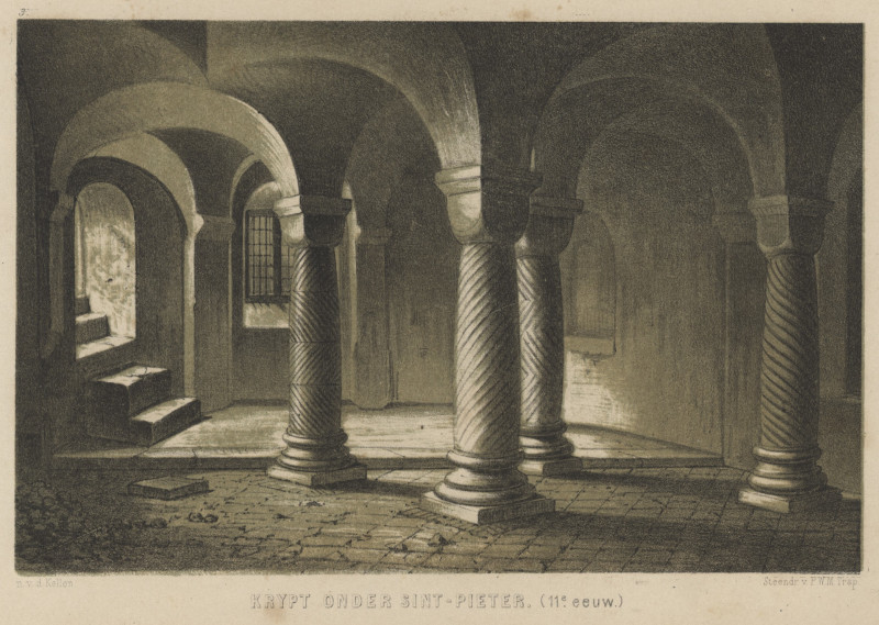 Krypt onder Sint-Pieter (11e eeuw) by D. v.d. Kellen, P.W.M. Trap