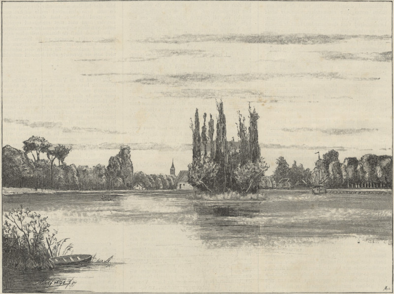 Eilandje in de Vecht, naar de teekening van Adolf van Dijk by nn naar Adolf van Dijk