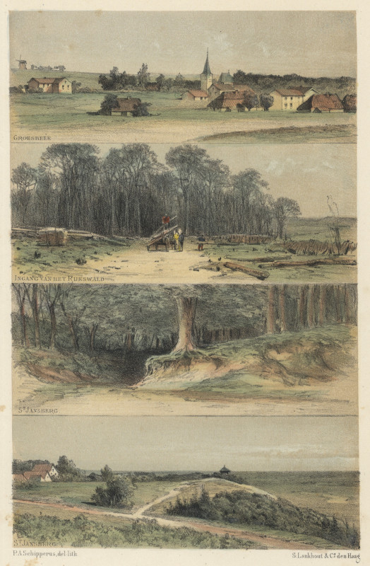view Groesbeek, Ingang van het Rijkswald, St. Jansberg, St. Jansberg by P.A. Schipperus