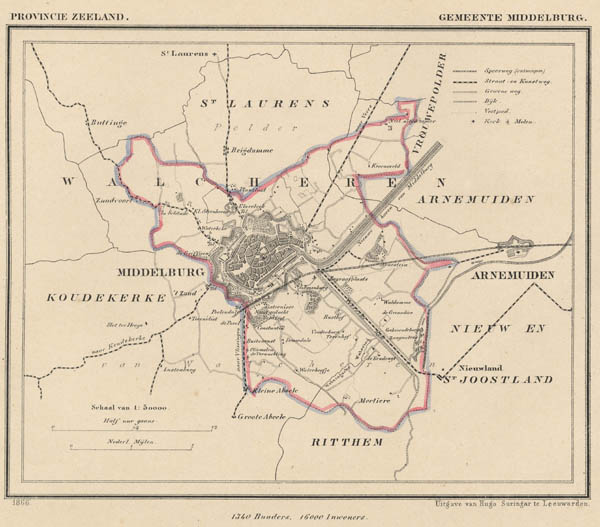 map communityplan Gemeente Middelburg by J Kuyper