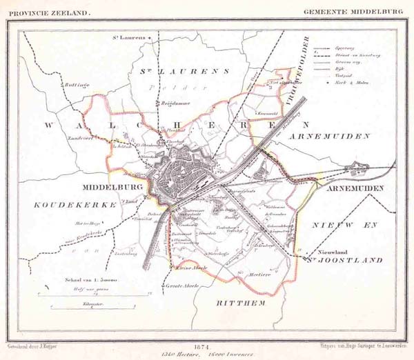 map communityplan Gemeente Middelburg by J Kuyper