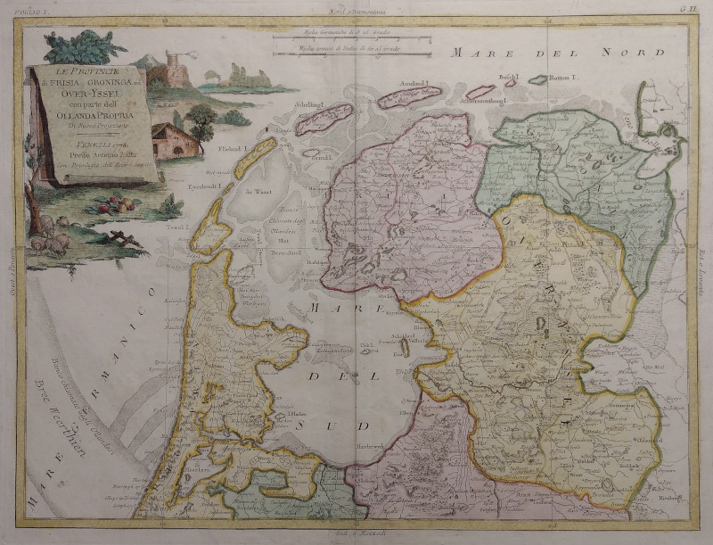 Le Provincie di Frisia, Groninga ed Over-Yssel con parte dell´ Ollanda Propria by Antonio Zatta