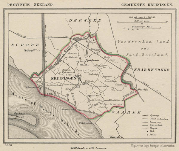 map communityplan Gemeente Kruiningen by J Kuyper