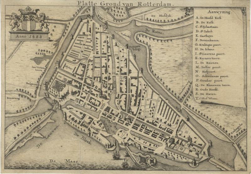 Platte Grond van Rotterdam by nn