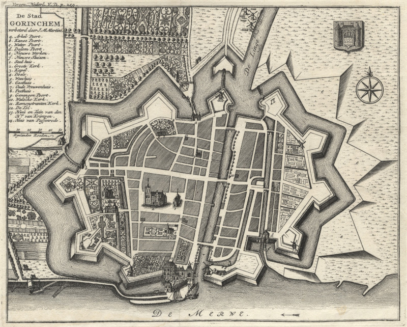 De Stad Gorinchem by verbeterd door J.M. Martini