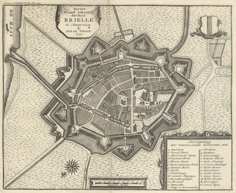 Nieuwe Grond-tekening der Stad Brielle by nn