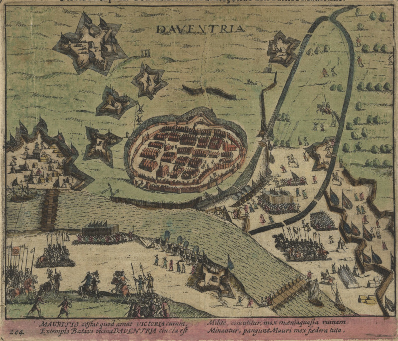 Deventer. Onder Philips II. Gouvernerende Parma, ende den Prince Mauritius by W. Baudartius
