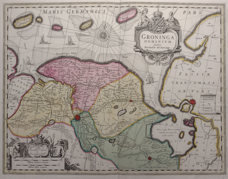 Groninga Dominium auctore Bartholdo Wicheringe by Barthold Wicheringe, P. Schenk en G. Valk