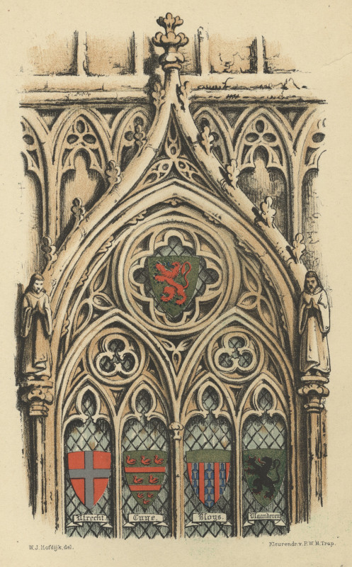 print Glas in lood raam by W.J. Hofdijk, P.W.M. Trap