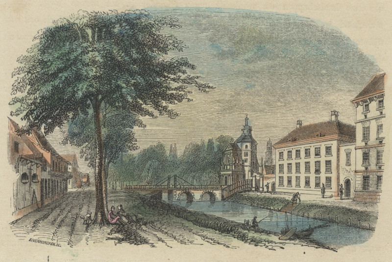 Utrechts stadsgezicht by E. Vermorcken