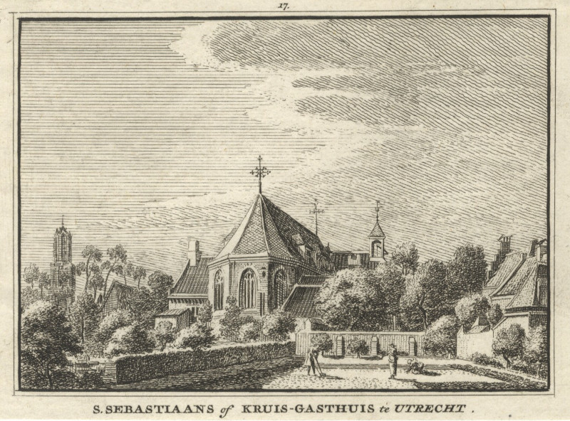 S. Sebastiaans of Kruis-Gasthuis te Utrecht by H. Spilman naar J. de Beijer
