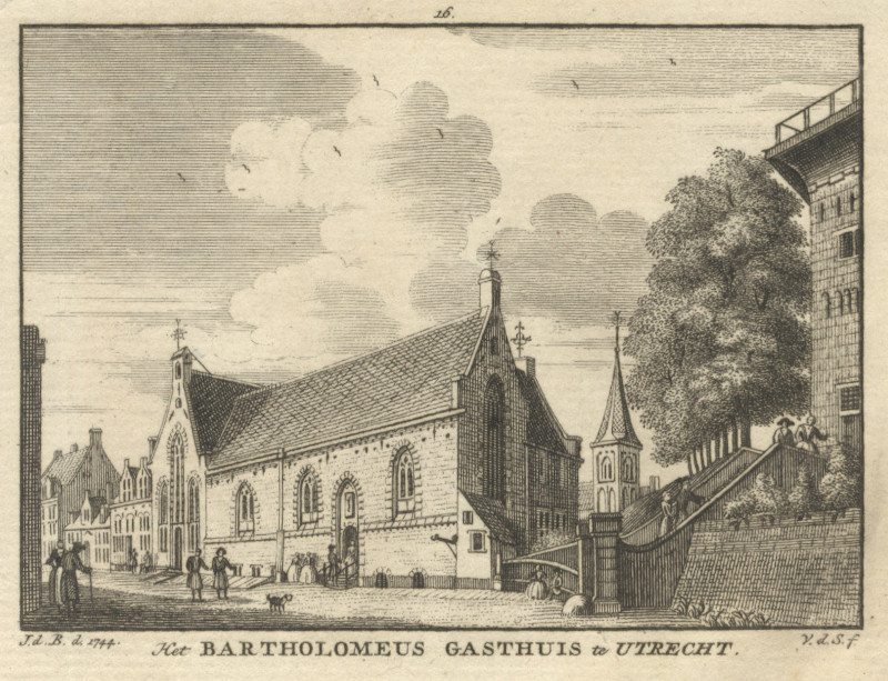 Het Bartholomeus gasthuis te Utrecht by J. v.d. Spijk naar J. de Beijer