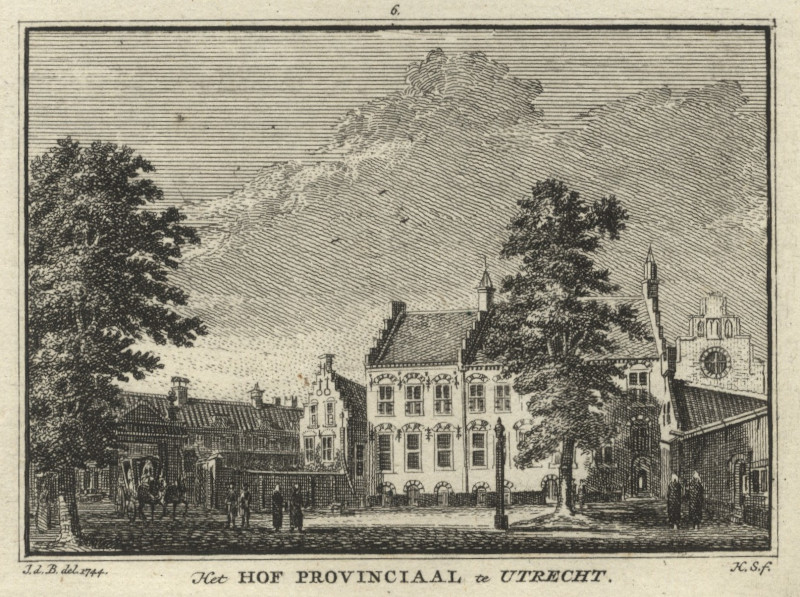 Het Hof Provinciaal te Utrecht by H. Spilman naar J. de Beijer
