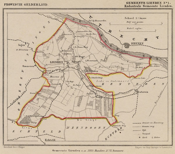 map communityplan Lienden (Kad gem Lienden) by Kuyper (Kuijper)