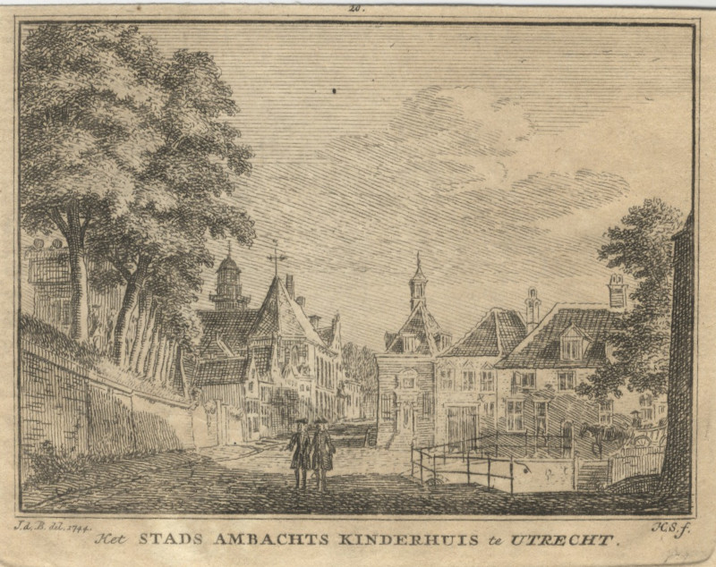 Het Stads Ambachts Kinderhuis te Utrecht by H. Spilman naar J. de Beijer