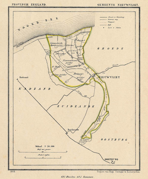 map communityplan Gemeente Nieuwvliet by J Kuyper