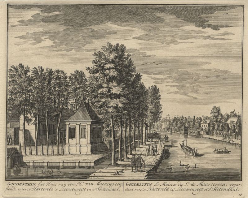 Goudestein, het Huis van een Hr. van Maersseveen, siende naer &acute;t Harteveld.. by D. Stoopendaal