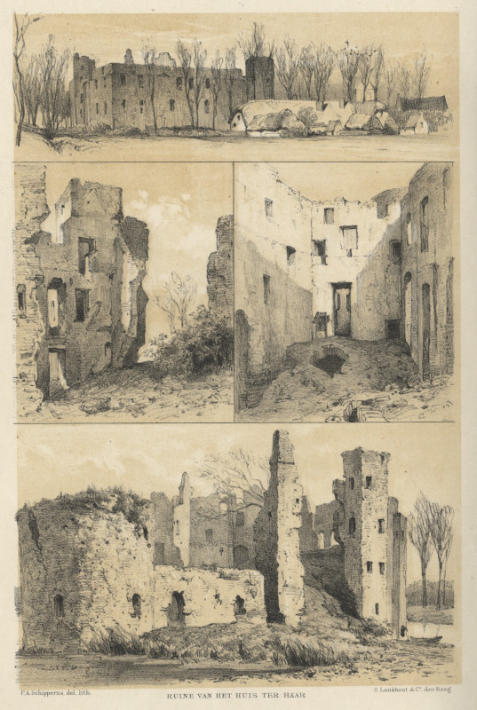 view Ruine van het huis ter Haar by P.A. Schipperus, S. Lankhout