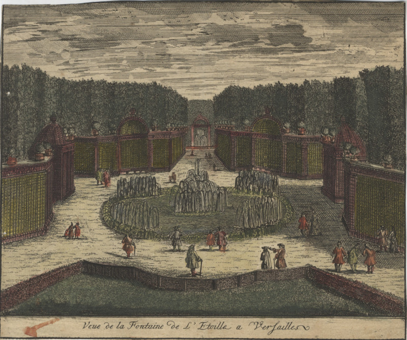 Veue de la Fontaine de L&acute;Etoille a Versailles by Pieter van der Aa