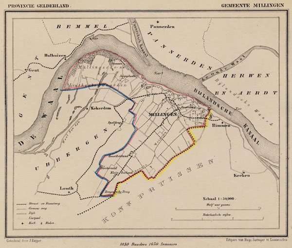 map communityplan Millingen by Kuyper (Kuijper)