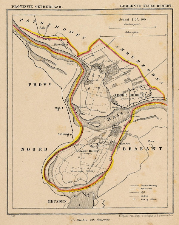 map communityplan Neder-Hemert (Nederhemert) by Kuyper (Kuijper)