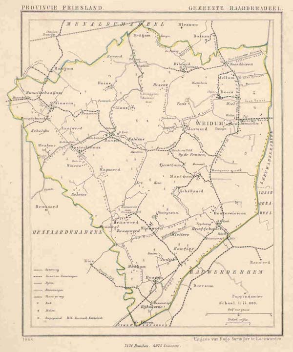 map communityplan Gemeente Baarderadeel by Kuyper (Kuijper)