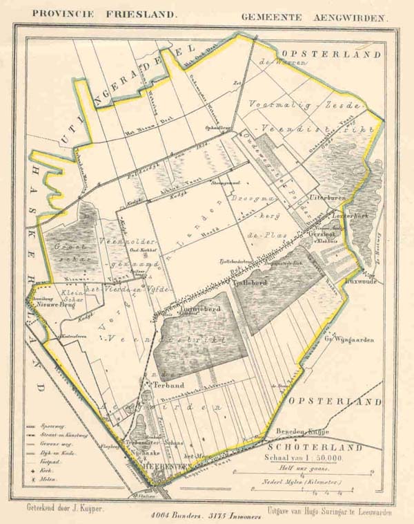 map communityplan Gemeente Aengwirden by Kuyper (Kuijper)