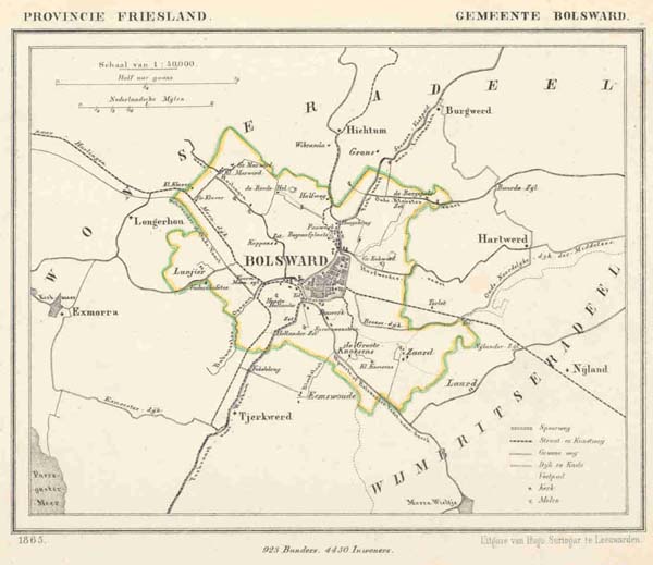 map communityplan Gemeente Bolsward by Kuyper (Kuijper)