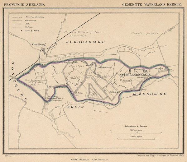 map communityplan Gemeente Waterland Kerkje by J Kuyper