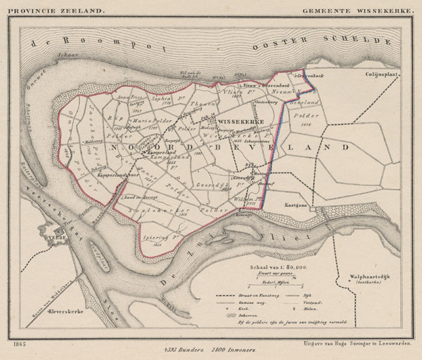 map communityplan Gemeente Wissekerke by J Kuyper