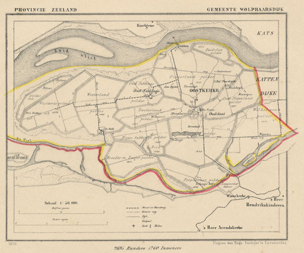 map communityplan Gemeente Wolphaarsdijk by J Kuyper