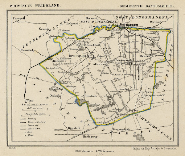 map communityplan Gemeente Dantumadeel by Kuyper (Kuijper)