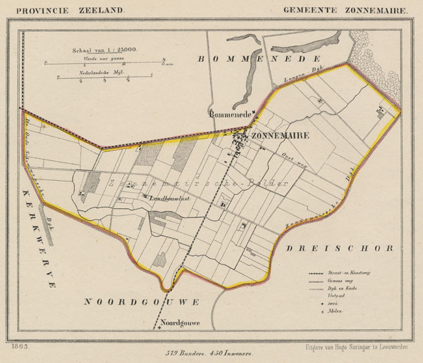 map communityplan Gemeente Zonnemaire by J Kuyper