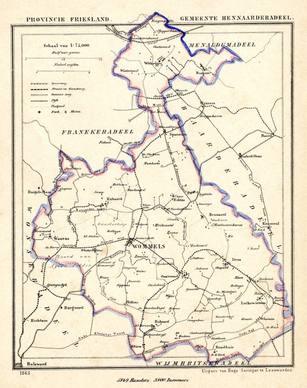 map communityplan Gemeente Hennaarderadeel by Kuyper (Kuijper)