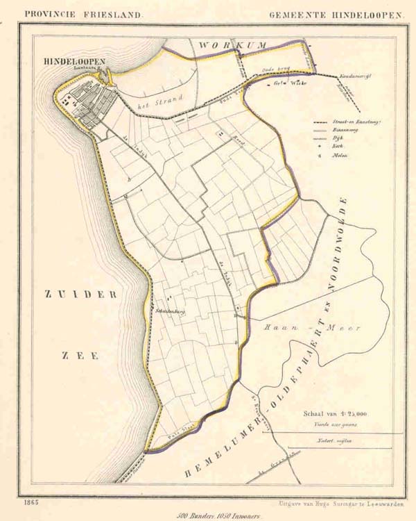 map communityplan Gemeente Hindeloopen by Kuyper (Kuijper)