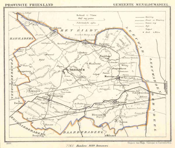 map communityplan Gemeente Menaldumadeel by Kuyper (Kuijper)