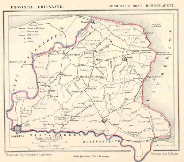 map communityplan Gemeente Oost-Dongeradeel by Kuyper (Kuijper)