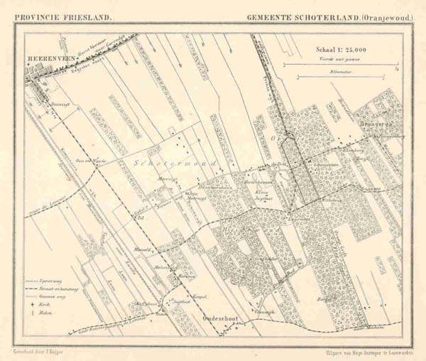 map communityplan Gemeente Schoterland (Oranjewoud) by Kuyper (Kuijper)