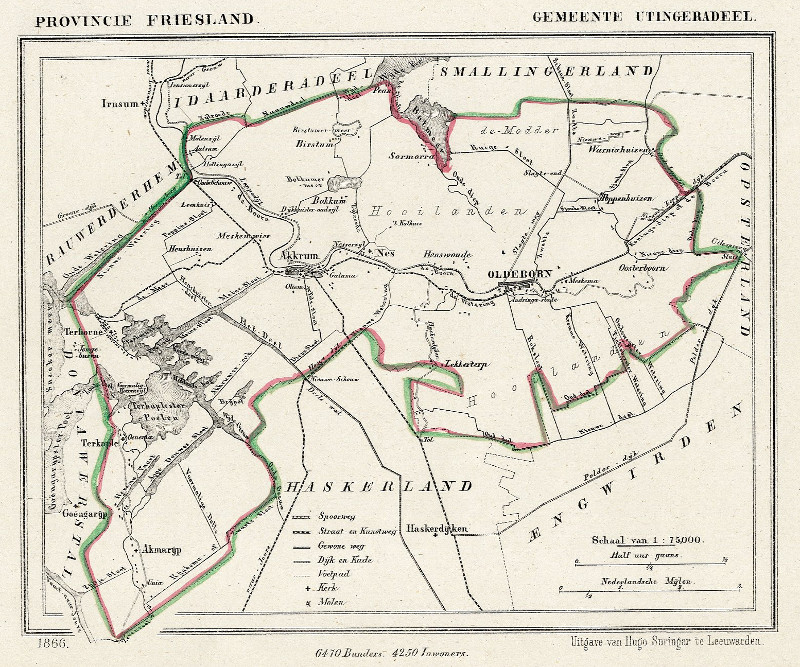 map communityplan Gemeente Utingeradeel by Kuyper (Kuijper)