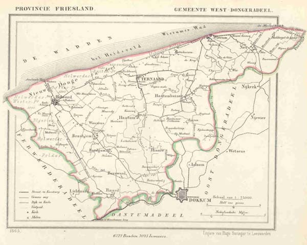 map communityplan Gemeente West-Dongeradeel by Kuyper (Kuijper)