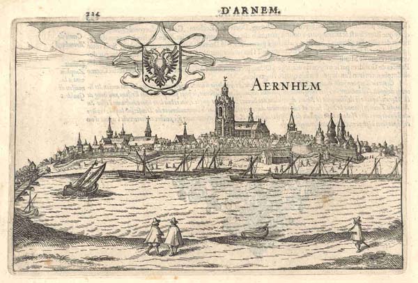 birdseye view Aernhem, D´arnem by Guicciardini