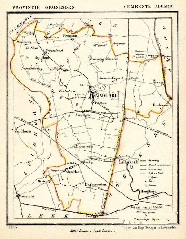 map communityplan Gemeente Aduard by Kuyper (Kuijper)