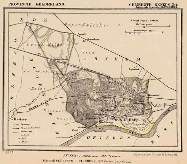 map communityplan Renkum (Kad gem Oosterbeek) by Kuyper (Kuijper)