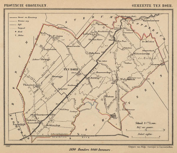 map communityplan Gemeente Ten Boer by Kuyper (Kuijper)