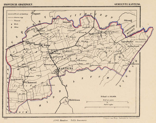 map communityplan Gemeente Kantens by Kuyper (Kuijper)