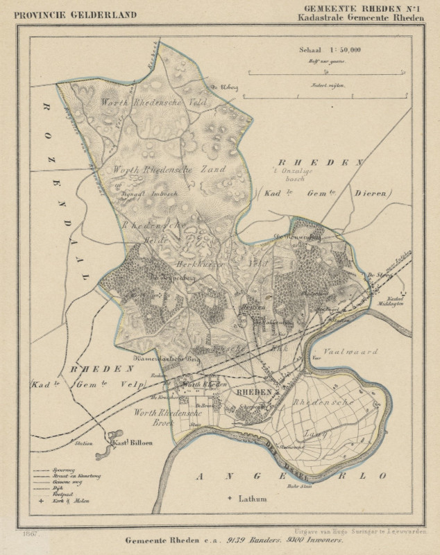 map communityplan Rheden (Kad gem Rheden) by Kuyper (Kuijper)